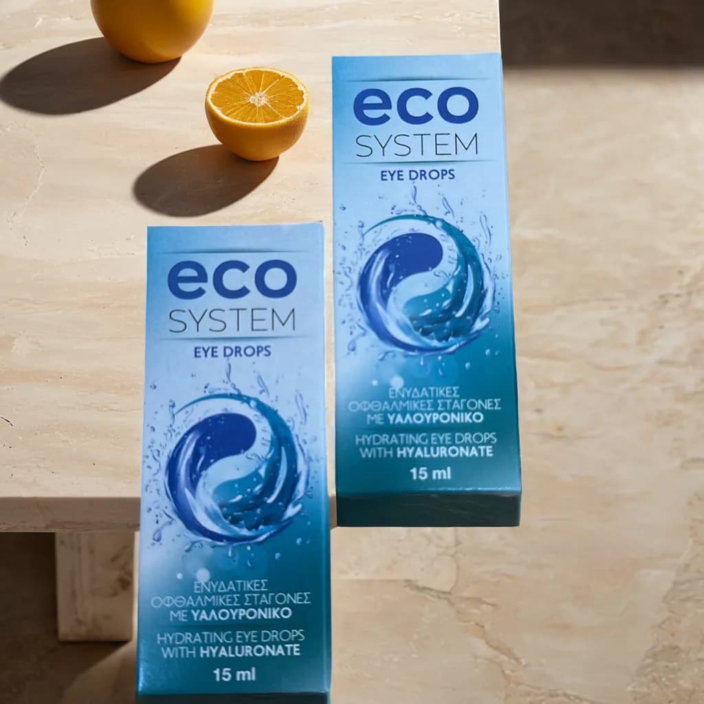  eco SYSTEM - Ενυδατικές Οφθαλμικές Σταγόνες με Υαλουρονικό (15ml)